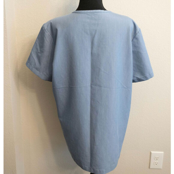 Figs Light Blue Men's Scrub Top Medium - Picture 3 of 6